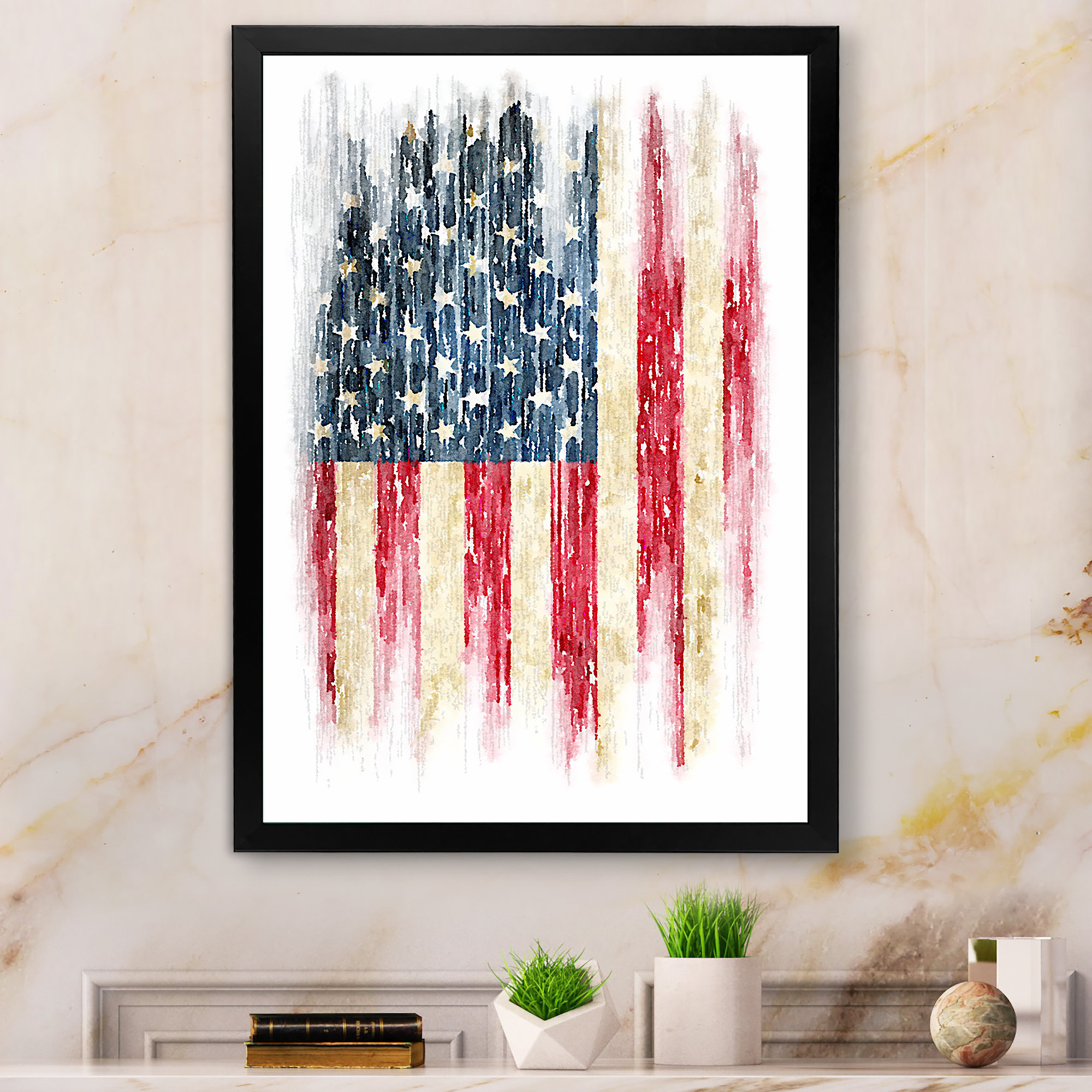 Williston American Flag Grunge Americana Canvas Wall Decor